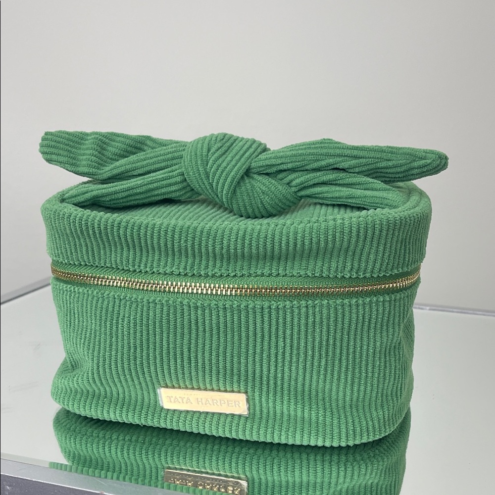 Tata Harper Green Small Cosmetic Bag-New!